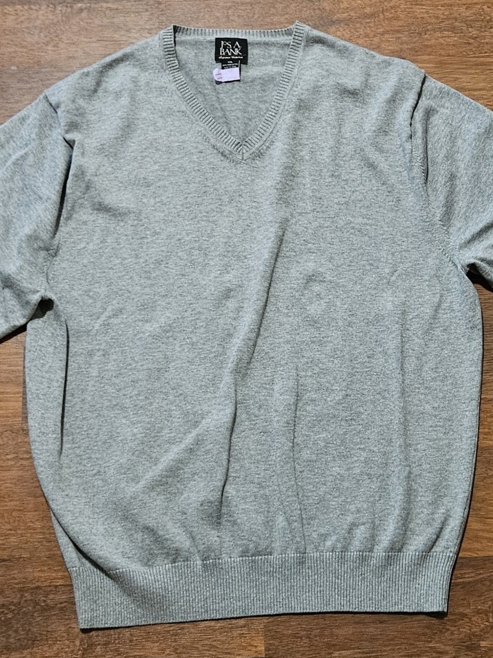 JOS A BANK mens V-neck Sweater SIZE XXL COLOR GREY LXXL10D